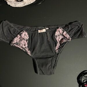 Sexy little things Victoria Secret gray sheer mesh panties pink embroidery boys
